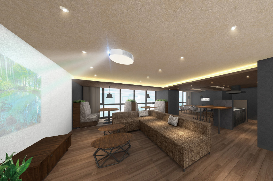 ダイニングラウンジの完成予想図