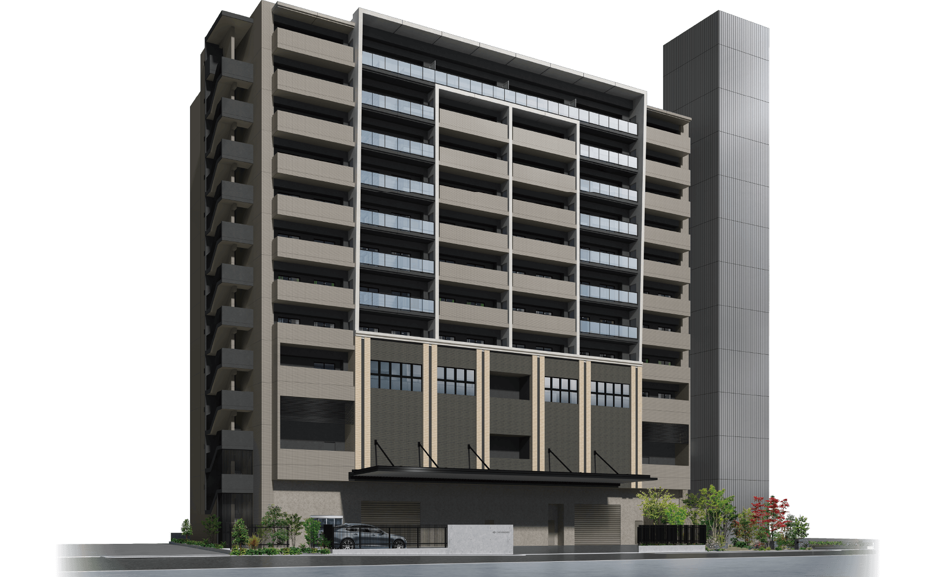 リビエナ グラン 新梅田の完成予想外観パース